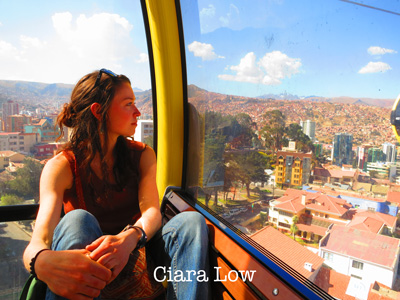 Ciara Low in cable car
