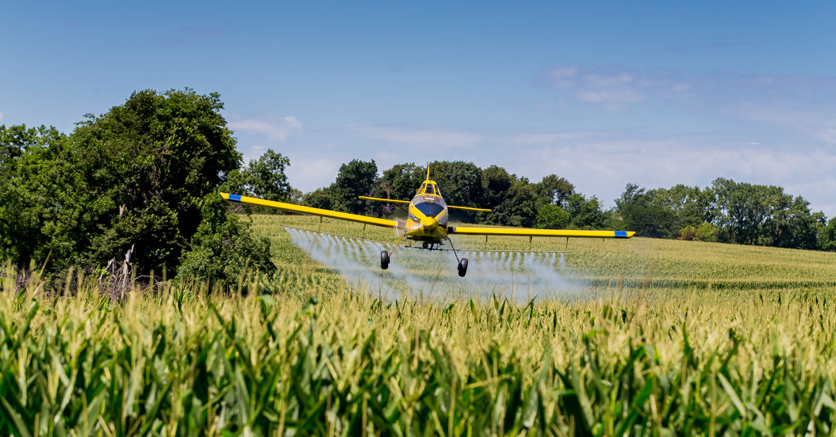 Crop Spraying of herbicides and pesticide