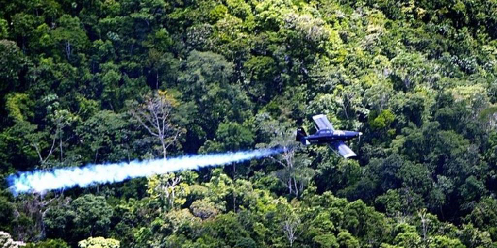 Glyphosate herbicide spraying of Coca in Colombia