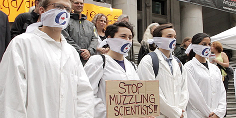 2013 protest in Vancouver against muzzling of scientists