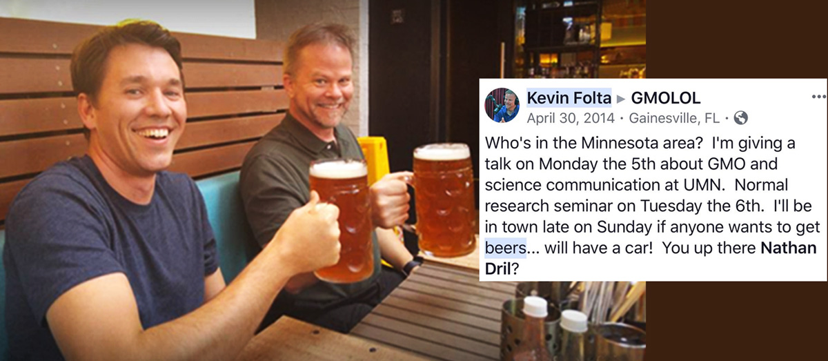 Beer with Dr Kevin Folta in Minnesota