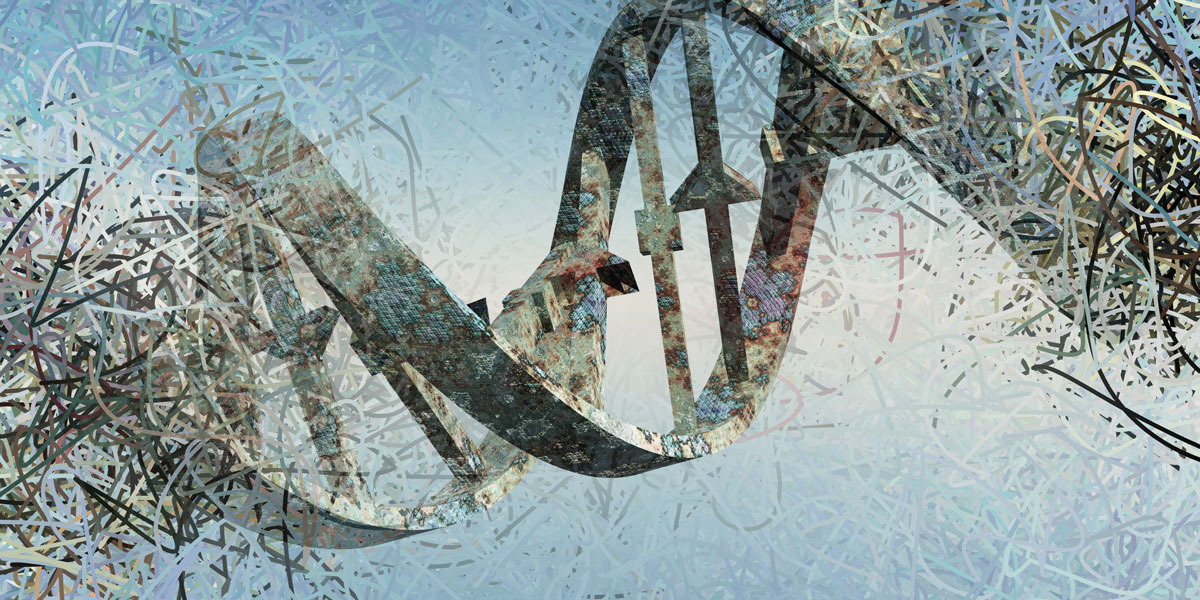 Damaged DNA strands