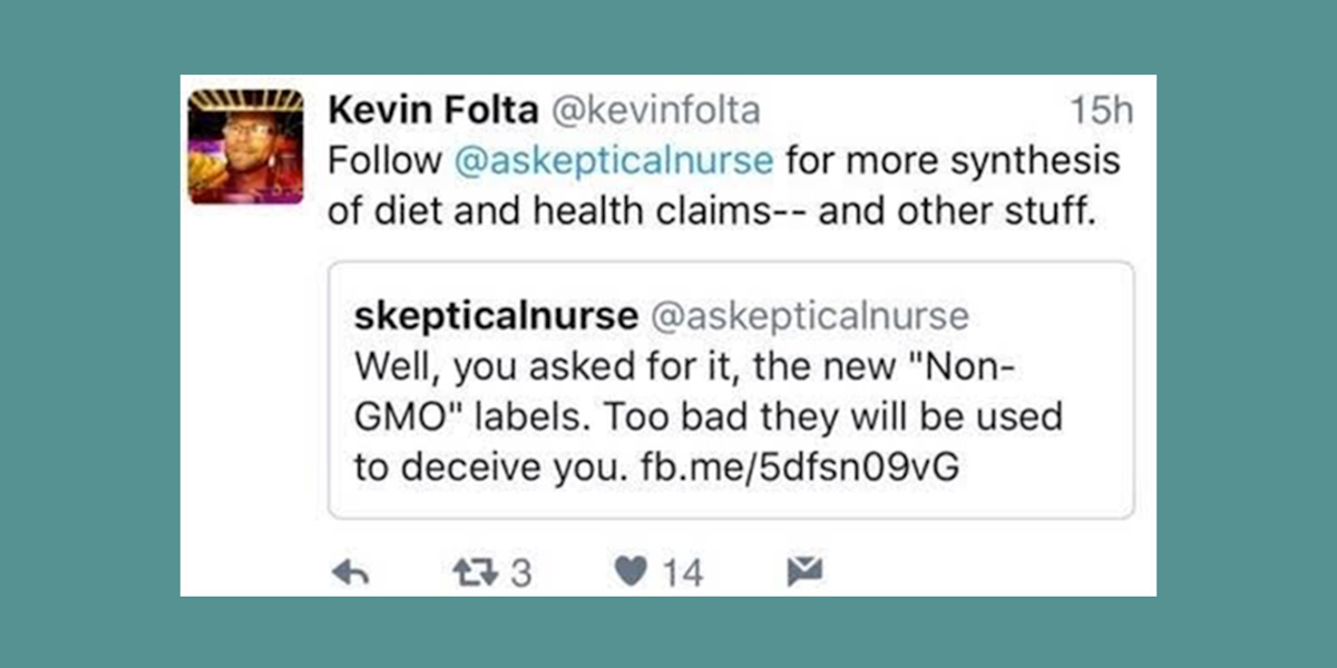 Kevin Folta and Fake Skeptical Nurse