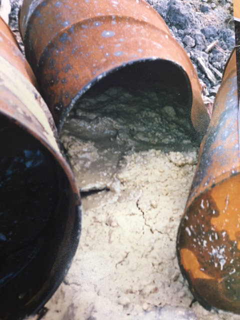 Leaky chemical drums at Stoneyhill