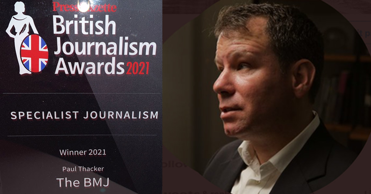 Paul Thacker - British-Journalism Award.