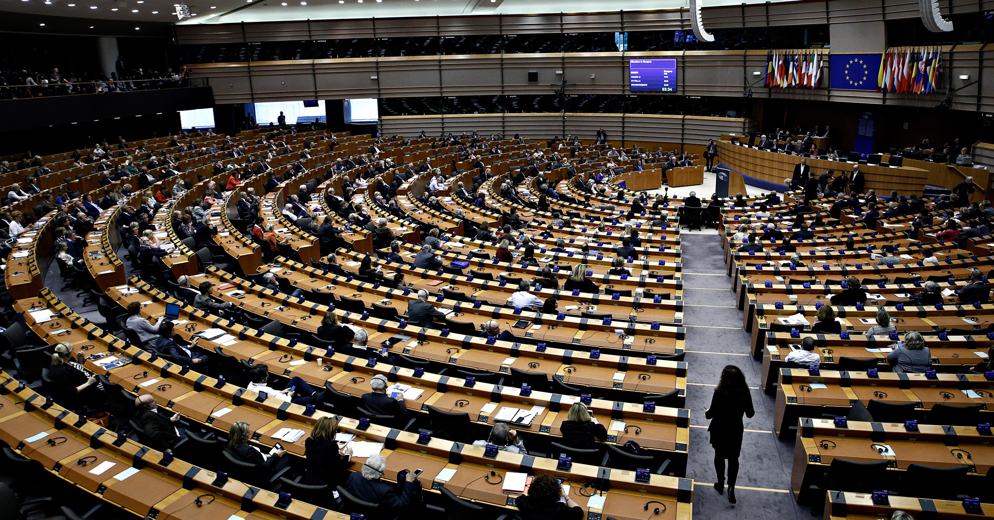 Plenary room of the European Parliament