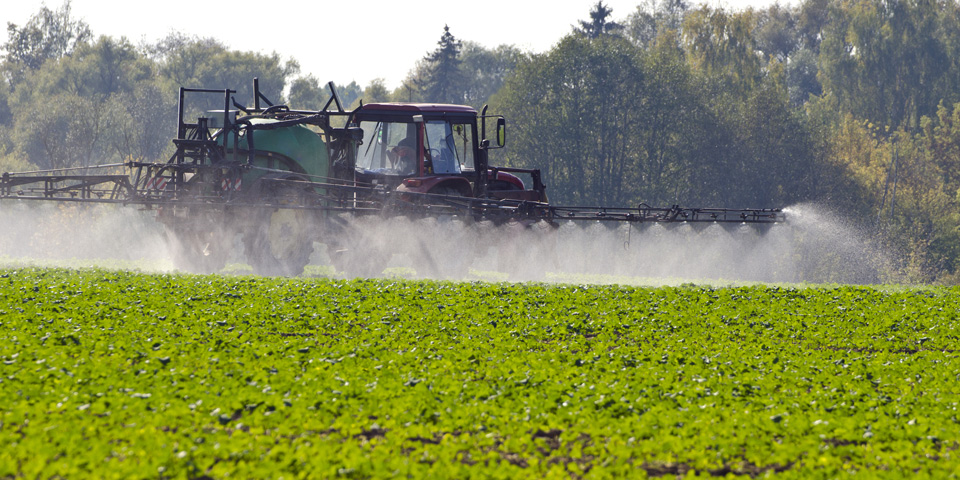 Tractor Spraying Pesticides