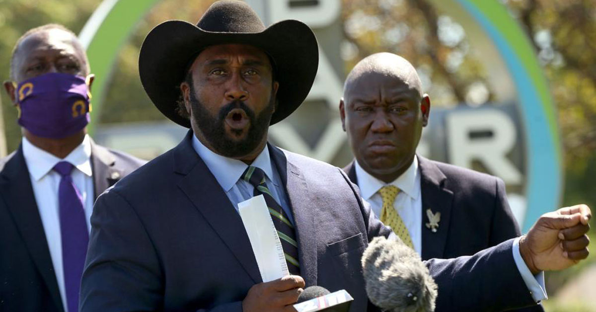 black farmer addressing audience