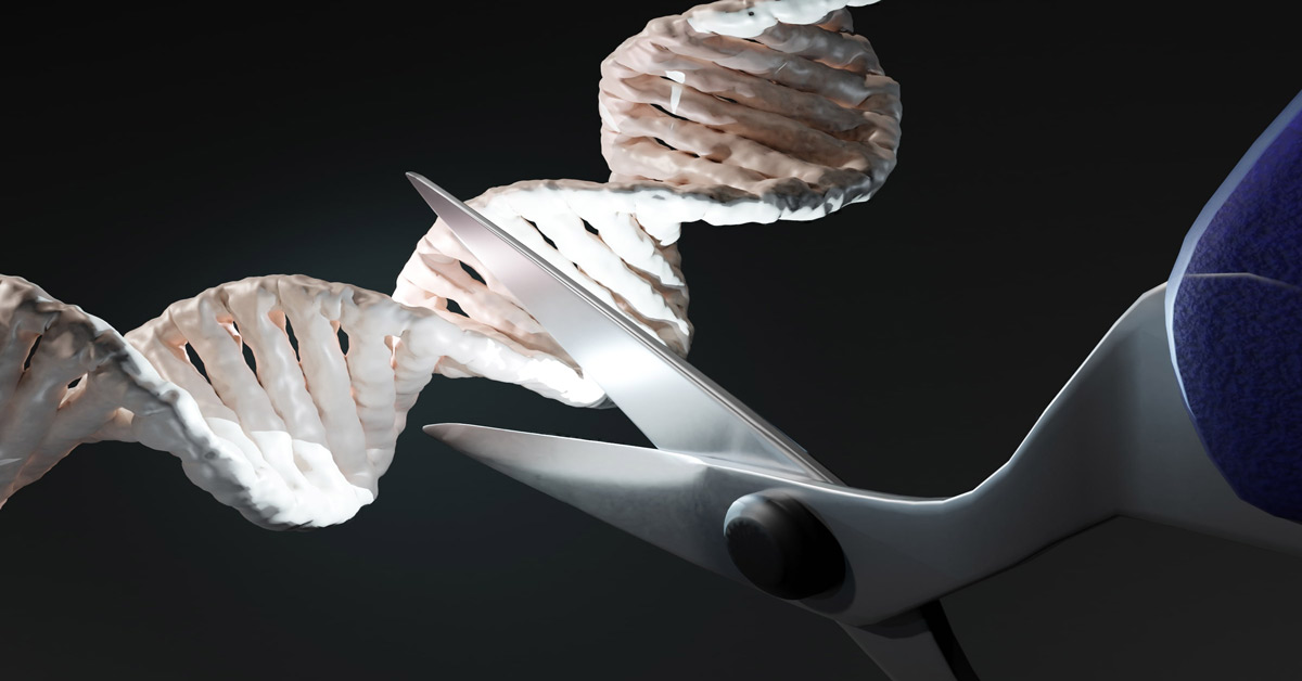 swissors cutting DNA